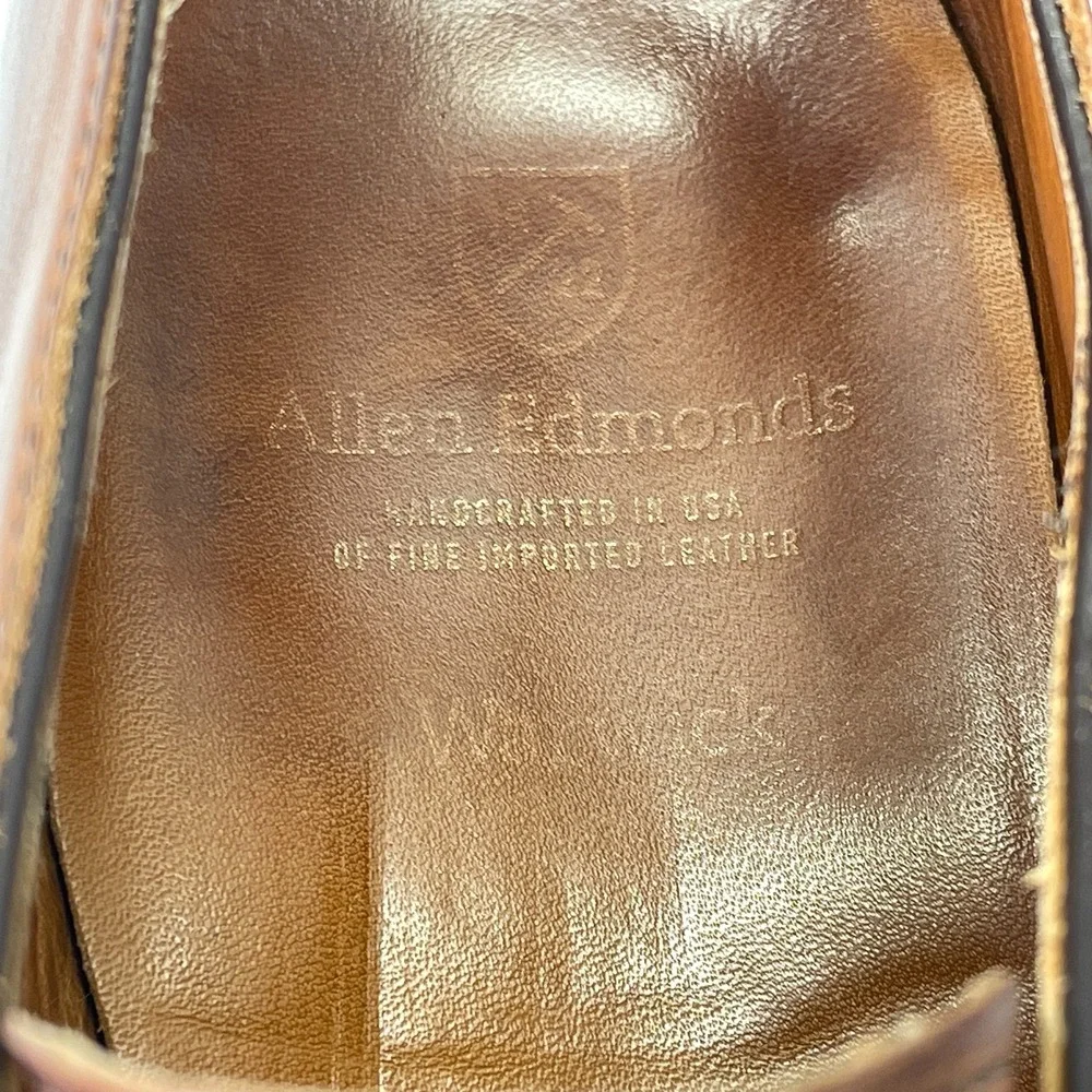 Allen Edmonds Warwick Monk Strap Dress Shoes Mens Size 9.5 D Brown Leather - USA